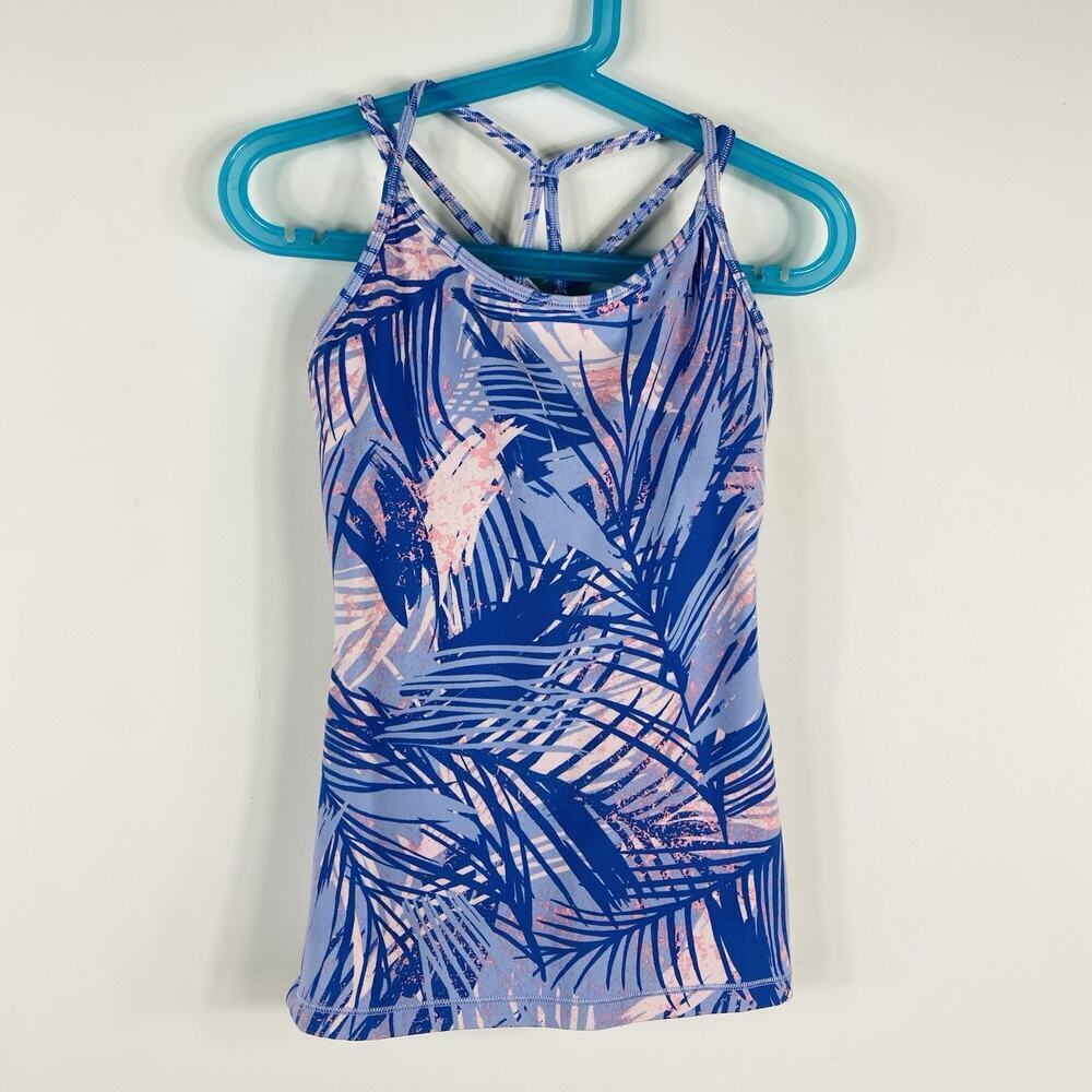 Ivivva By Lululemon Tank Top Girls 8 Blue Pink Tranquil Spirit